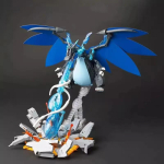 Keeppley Pokemoni ehitusklotside mudel Mewtwo Charizard Blastoise Greninja Kokkupandud Gyaradosi miniklotsfiguur M&auml;nguasjad lastele With box blue