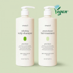 Simplyo V&auml;rskendav peanaha hooldus juuste komplekt 500ml Komplekt &Scaron;ampoon + 16 valgukaitset 2 l&otilde;hna GREEN BREEZE HAIR BUNDLE