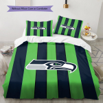 Seahawksi mustriga voodipesu tekikott ja padjap&uuml;&uuml;rid Kodu kaunistus Kingitus (1 * tekikott + 2 * padjap&uuml;&uuml;ri, ilma s&uuml;damikuta) 135x200cm