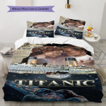 Titanic Muster Voodipesu Tekikott Komplekt Tekikoti Kate Padjap&uuml;&uuml;r Kodu Kaunistus Kingitus (1 * tekikott + 2 * padjap&uuml;&uuml;ri, ilma s&uuml;damikuta) 135x200cm