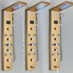 Panneau de douche avec lumi&egrave;re LED, cascade, affichage num&eacute;rique, ensemble de robinets de douche, SPA, Jet de Massage