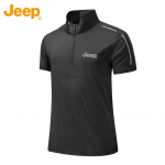 JEEP meeste suvine laia l&otilde;ikega p&uuml;stkraega l&uuml;hikeste varrukatega T-s&auml;rk 4XL must