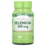 Nature's Truth, seleen, k&otilde;rge potentsiaaliga, 200 mcg, 100 tabletti