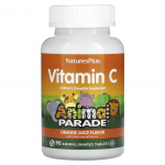 NaturesPlus, Eluallikas, Loomade paraad, C-vitamiin, naturaalne apelsinimahla maitseaine, 90 loomakujulist tabletti