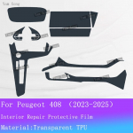 For Peugeot 408 Full set interior Film Gear Panel PPF Transparent Protection Sticker GPS Navigation screen Anti-scratch Film For LHD
