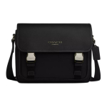 Coach Racer Messenger 28 Reguleeritava &otilde;larihmaga Sile vasikanahast Crossbody kott Suur meeste kott Must CU110-QBBK Gift Box Set (Basic Set+Yellow Box)