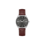 Hamilton Jazzmaster Automaatne Mehaaniline Kell &Otilde;huke Automaatne Kell Punane Rihm 40mm Hall Ketas Roostevabast Terasest Korpus Nahkrihm Meeste kellad H38525881 Gray Dial