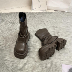 Briti stiilis naiste moodsad l&uuml;hikesed saapad Moodne platvorm K&otilde;rguse suurendamine P&uuml;ksis&auml;&auml;red Saapad Talvesaapad Zapatos De Mujer 35 khaki