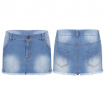 Bdycon Denim Miniseelikud Suvised vabaaja Slim Fit Pliiats Teksad Seelikud Pakett Puusaseelik Naistele T&uuml;drukule 3XL sinine