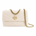 Tory Burch Kira Konverteeritav &Otilde;lakott Kalasabamustriga Tepitud Nahast Kettrihm Nahast Crossbody Kott V&auml;ikesed Naiste Kotid Kreemjas-Valge 90452-122 Basic Set (Bag+Dust Bag)