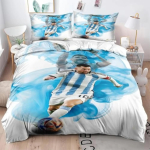 Jalgpall Messi Tekikate T&auml;ht Laste Tekikate K&otilde;ik Aastaajad 2/3tk Voodipesu Komplekt Teismelistele Jalgpalli F&auml;nnidele Kingitused 135x200cm
