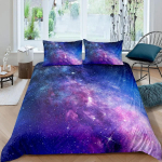 Galaktika tekikottide komplekt 3D prinditud kosmoseteemalise voodipesukomplekt Poistele Galaktika seeria Universumi muster Pol&uuml;ester tekkikate T&uuml;drukule 140x200cm 3pcs