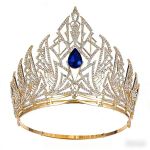 Miss Universumi Kroon Diadeem K&otilde;rge Kroon Iludusv&otilde;istluse Kuninganna Diadeemid Pulmadeks Pruudile Vask Kristallkiviga Juuste Aksessuaariks beige