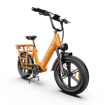 KINGBULL Voyager 2.0 20*4.0 linnakauba elektrijalgratas, 48V 750W mootor, maksimaalne s&otilde;iduulatus kuni 90 kilomeetrit, maksimaalne kandev&otilde;ime 180 kg. s&auml;rav oranž v&auml;rv
