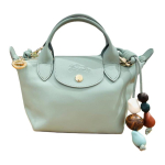 Longchamp Le Pliage Xtra Br&auml;ndi T&auml;helogo Nahast T&otilde;mblukuga Ostukott &Otilde;lakott K&auml;ekott Mini Naiste T&otilde;mblukuga Kott Kahvatu Roheline 1500HGV282 Basic Set (Bag+Dust Bag) white