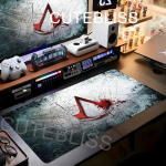 PC suur m&auml;nguri hiirematt Assassins Creed libisemiskindel tarvik M&auml;nguri hiiremati suurus e-spordi klaviatuuridele Matt poiss-s&otilde;bra kingitus 900x400x3mm