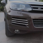 1 komplekt auto esimese udutule lambi roostevabast terasest kattekleebised VW Touareg 2011-2015 jaoks Udutule kaunistusriba Tarvik 11-15 touareg
