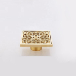 Uus saabumine Luksuslik Messing Kuld Harjatud Vannituba L&otilde;hnakindel P&otilde;randatrapp Du&scaron;iruum 4-tolline P&otilde;randatrapp XR1445 (Golden,Brass) kuldne