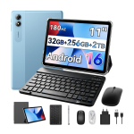 ExcitPower T70 11 90Hz WiFi Tahvelarvuti 32GB+256GB Android 16 8000mAh N&auml;otuvastus GPS sinine