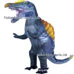 Halloweeni peo dinosaurus t&auml;ispuhutav kost&uuml;&uuml;m - K&auml;ivitatav maskott multikakost&uuml;&uuml;m brown