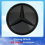 Esiv&otilde;re T&auml;hega Embleem Logo Mercedes Benzi A C S SL CLA GLA GLB Klassi W205 W177 W217 R231 W118 C257 H247 X247 2020-2023 jaoks black