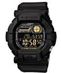 Casio G-SHOCK GD-350-1BDR Must Digitaalne Kummirihmaga K&auml;ekell / Digitaalkell, Ehtne Casio black