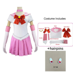 Anime Chibiusa Cosplay Meremehe kost&uuml;&uuml;m Chibi Tsukino Usagi Lolita &Uuml;htlased Kleit Komplektid Halloweeni peo komplektid 120 pink
