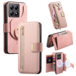 2-&uuml;hes Eemaldatav T&otilde;mblukuga Kaardipesa Rahakott Nahast &Uuml;mbris Xiaomi Redmi Note 13 Pro Plus 12 13C 14Tpro jaoks Magnetiline Eemaldatav Kate For Xiaomi 14Tpro roosa