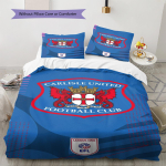 Carlisle United Muster Voodipesukomplekt Tekikate Padjap&uuml;&uuml;r Kodukaunistus Kingitus (1 * tekikott + 2 * padjap&uuml;&uuml;ri, ilma s&uuml;damikuta) 135x200cm blue