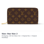 LOUIS VUITTON Zippy Rahakott Monogram Pruun M42616 One Size 2 black