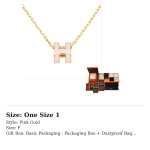 HERMES POP H kaelakeed Naiste roosakuld H147992F-85 One Size 1 kuld