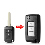 KEYYOU Modifitseeritud klapp-puldiga autov&otilde;tme korpus Mitsubishi Eclipse Cross GK1W/2W/9W 2017 2018  ASX MIT11R 2 3 nupuga korpus 2BTN Modified key gray