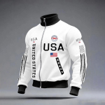 USA Aastap&auml;ev Meeste Vabaaja Kirjatr&uuml;ki Pika Varrukaga T&otilde;mblukuga Kampsun XXXXXL white