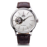 [ORIENT] Bambino Open Heart RN-AG0005S Meeste Automaatne Mehaaniline Kell, Valge Tihvla, Nahkrihm white