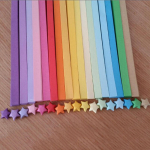 Origami Lucky Star paberiribad Kokkupandavad paberiribad V&auml;rvid 24.5cm*1cm