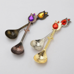 1 tk Fashion Luxury Teemant roostevabast terasest lusikad Tassi segamine S&ouml;&ouml; Toitu Koduk&ouml;&ouml;k vask