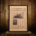 Klassikaline The New York Timesi ajalooplakat Titanicu laevahuku vana ajalehe j&otilde;upaber 1pcs