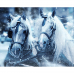 Teemantloomade lumehobune Teemantristpistes Rhinestone Painting Pulmad Decor Home 20X30CM