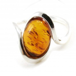 Bague Argent 'Inspiration' ambre 52 pruun