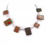 NOA [K0157] - Collier Cr&eacute;ateur 'Coloriage' marron pruun