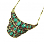 Desigual [M0072] - Collier cr&eacute;ateur 'Desigual' turquoise rouge roheline