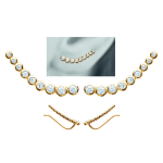 Les Tr&eacute;sors De Lily [M9973] - kullatud k&otilde;rvar&otilde;ngad  Sissi  valgest kullast - 20x3 mm kuld