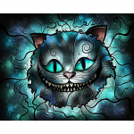 5D DIY teemantmaal  Hirmutav kass  Tikand Ristpistes Rhinestone Mosaiic maali kingitus 20X30CM
