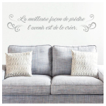 Les Tr&eacute;sors De Lily [P0365] &ndash; kleebiste leht  S&otilde;numid  ( Parim viis tulevikku ennustada on see luua. ) - 50x70 cm beež