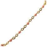 Les Tr&eacute;sors De Lily [R0215] - roosast kullast 'Boho' terasest disainerkaelakee - 2 mm Heleroosa