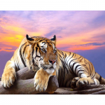 DIY 5D t&auml;isteemantmaal Tiger Ristpistes Teemanttikandid 20X30CM