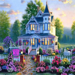 T&auml;ielik 5D Teemantmaal Maamaja Mosaiiktikandid Ristpistes Kodukaunistus K&auml;sitsi valmistatud kingitus 25x25cm