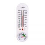 Siseruumide vertikaalne termomeeter, seinale paigaldatav majapidamiskasvuhoone temperatuur ja niiskus valge