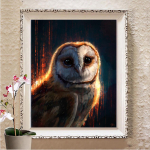 5D-teemantmaal, t&auml;ispuurmaastik, teemanttikandid, ristpistes t&auml;navamaastik, mosaiik, ruumikujundus Full Round 20X30CM