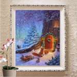 Teemantv&auml;rvide komplekt Ristpistes Mosaiik Loomade tikandid Sisustus K&auml;sitsi valmistatud Kingitus Teemantkunst Full Round 20X30CM